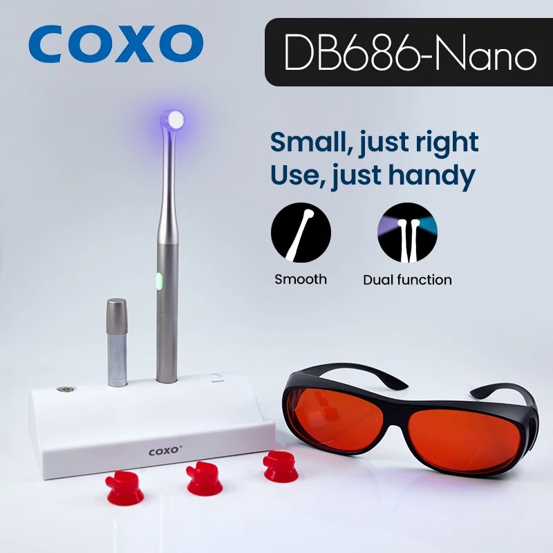 COXO Presents DB686 NANO - 360° Rotatable Cordless LED Curing Light