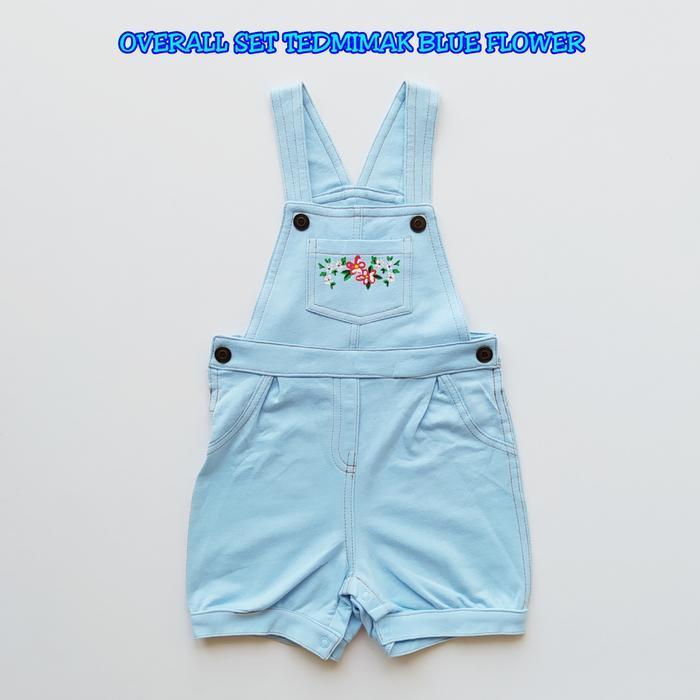 OVERALL SET TEIMAK BLUE FLOWER