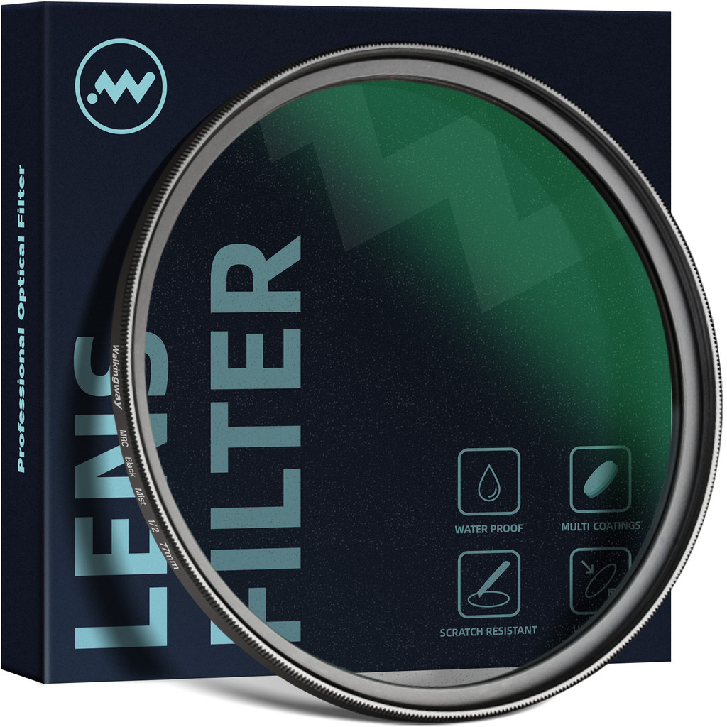 Walkingway Pro Mist Black Diffuser Filter 1/2 1/4 1/8 Cinematic Effect Filter for
