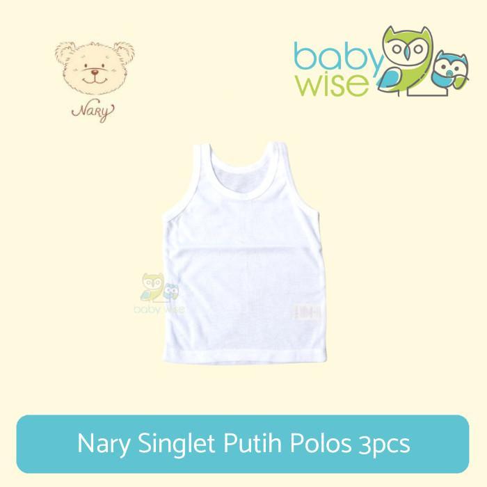 blos- Nary Singlet Putih Polos 3Pcs
