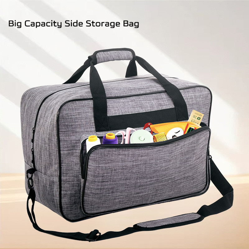 Portable Sewing Machine Carrying Bag Dustproof Protective Case with Storage Pockets for Threads &