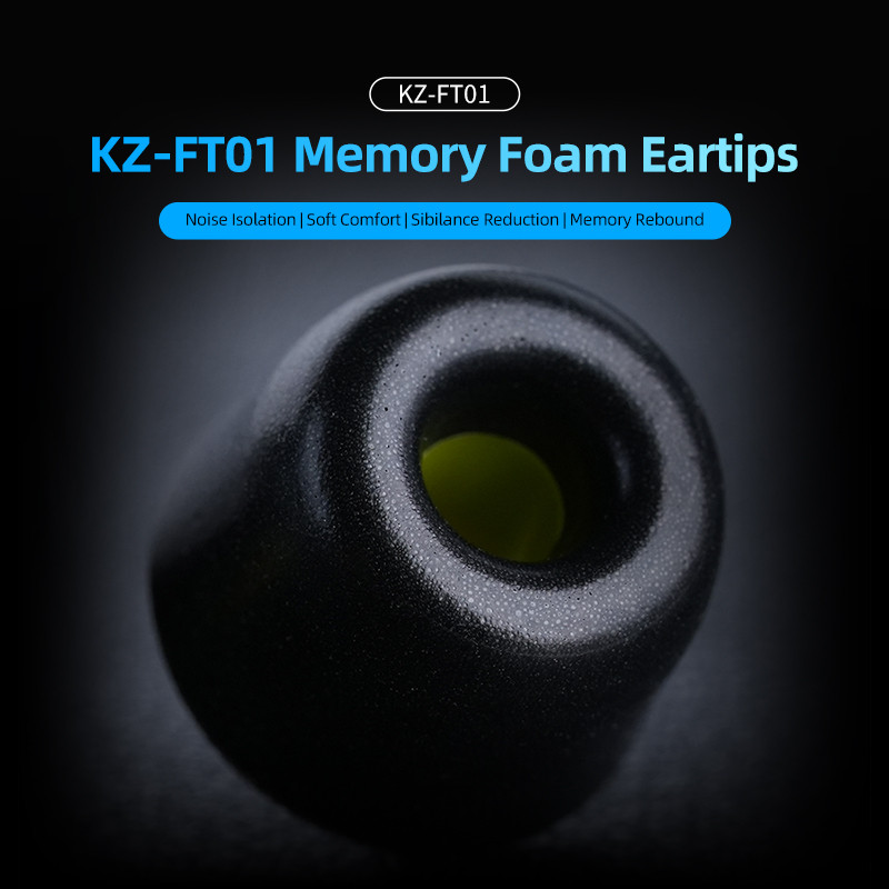 Kz Sponge Tip Ft01 Variable Sound Memory Cotton Earplug Memory Sponge Set Into Earphone Edx Pro X