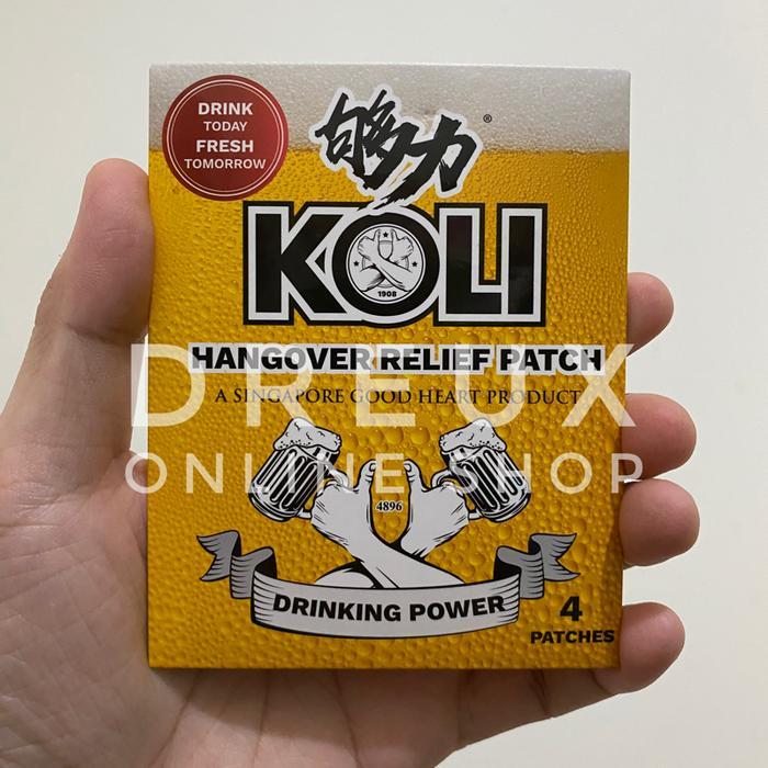 [Import] Koli Hangover Relief Patch Drinking Power 4 Patches / Pack