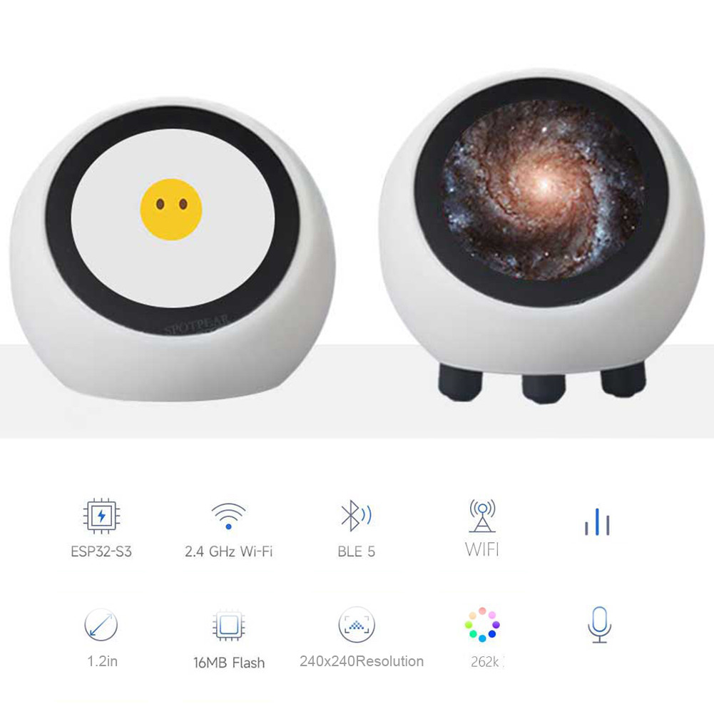 AI Voice Chat Robot No Touch Screen Multi-Function Mini Robot Tabletop Ornaments LCD Display 1.28in