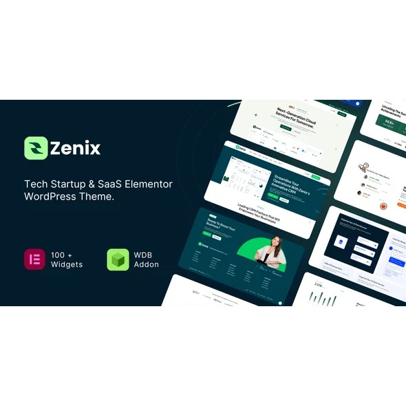 Zenix v5.0 – Tech Startup & SaaS Elementor WordPress Theme