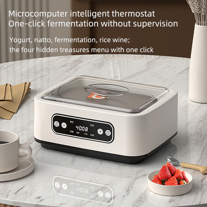 1.6L Automatic Yogurt Maker Professional Adjustable Temperature Time Yogurt Maker Multi-functional