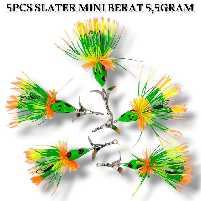 5PCS SLATER MINI BERAT 5,5GRAM. UMPAN CASTING GABUS