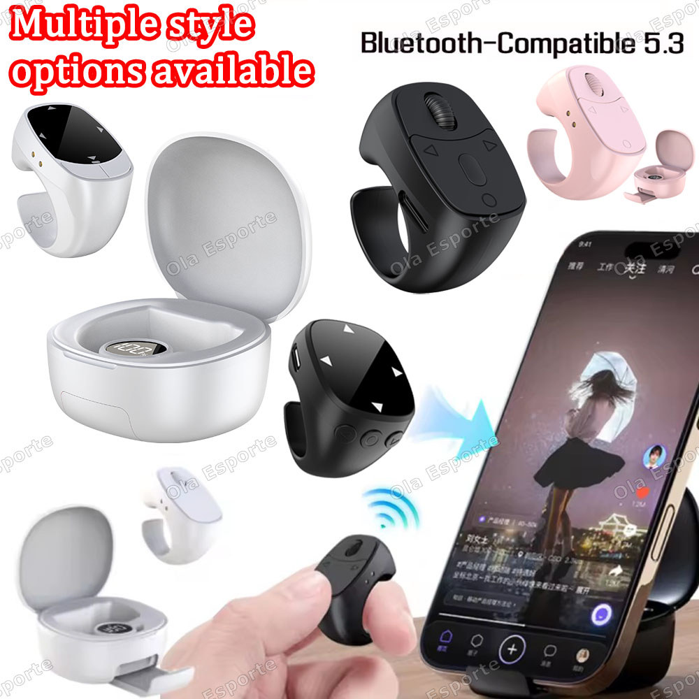 New Fingertip Remote Scrolling Ring Wireless Remote Control Ca Shutter Selfie Video Bluetooth 5.0