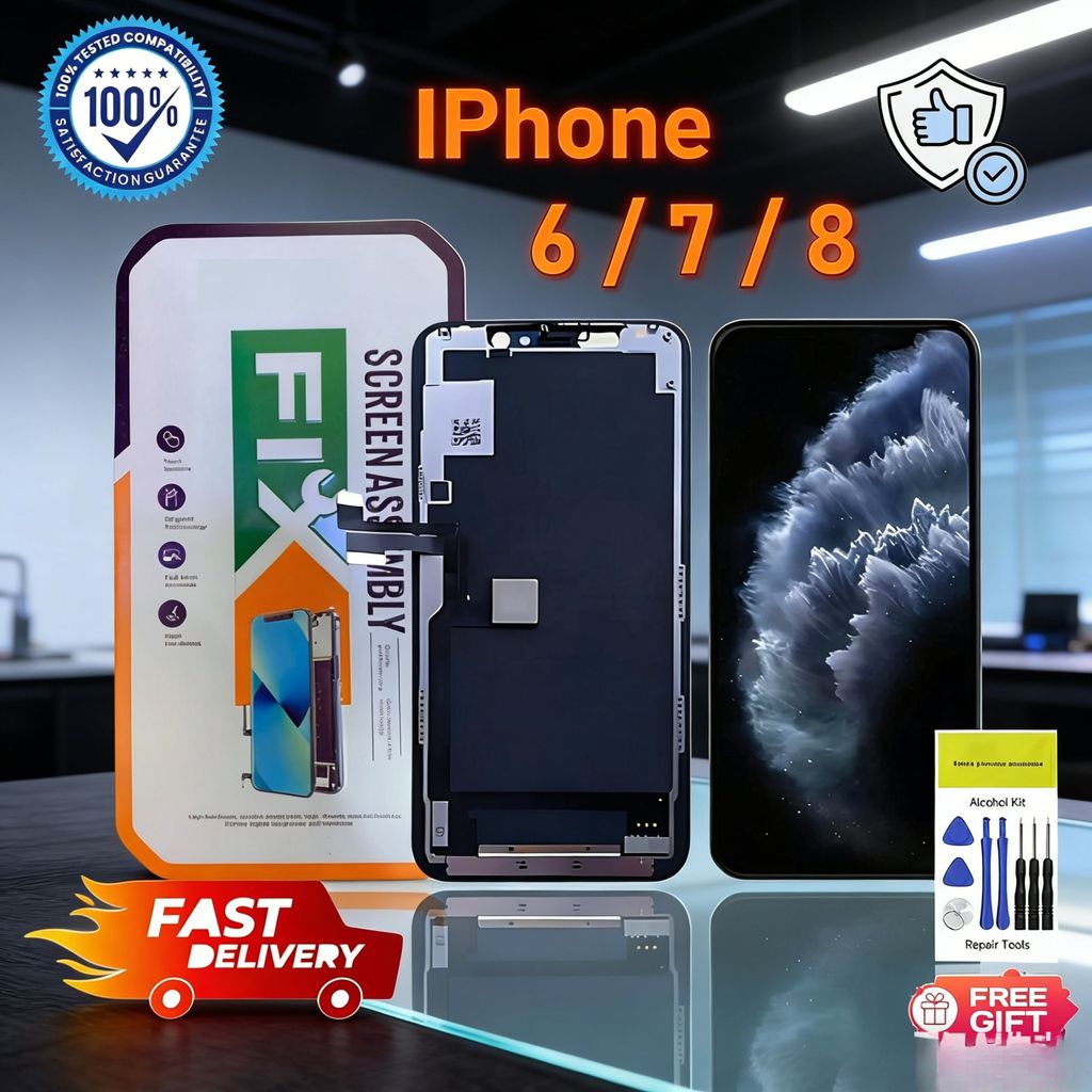 LCD Display & Touch Screen iPhone 6 7 8 Plus (Lulus Uji Cek)