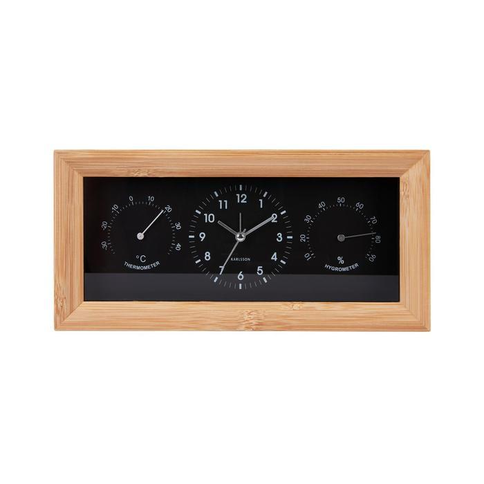 Karlsson Alarm Clock Neat Rectangle - Black