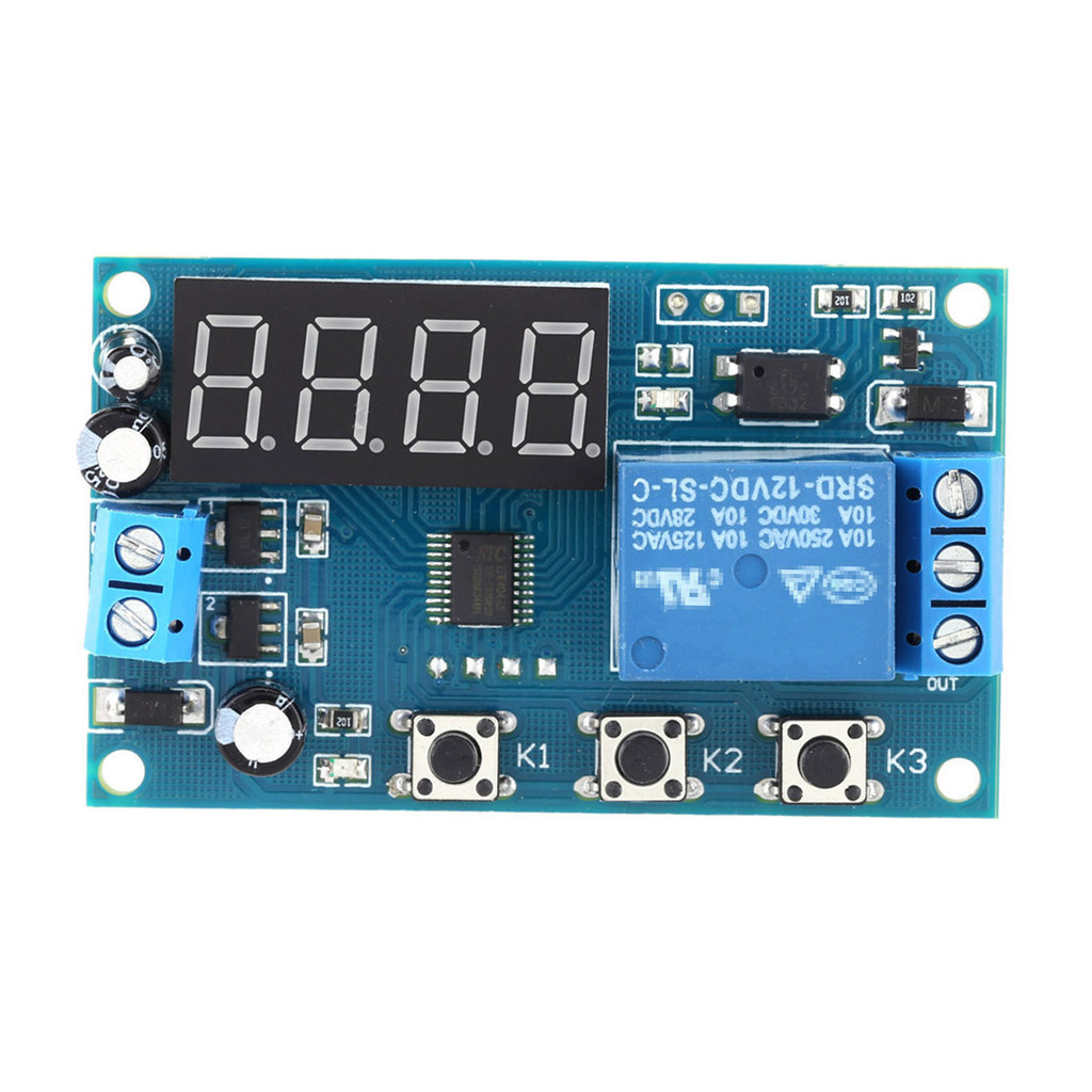 JUAL  DC 5-30V AC 220V 10A Delay Time Module Switch Controller LED Digital Display YYA-1 Multifunction Relay Cycle Timer E12VU VIRAL