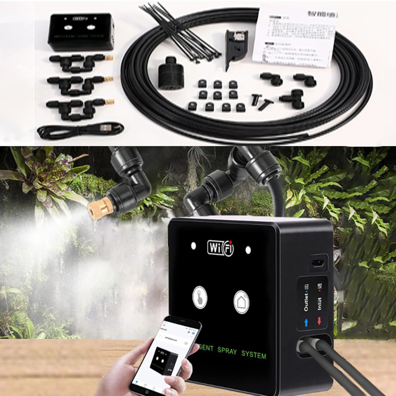 WiFi Rainforest Sprayer Control Automatic Mist Timing Spray System Kit Touch Screen Irrigation Timer