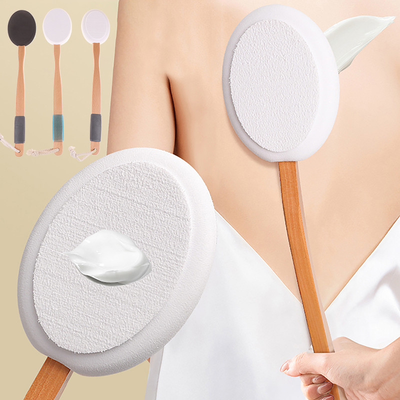 Multi-Function Lotion Sunscreen Ointment Applicator Silicone Long Handle Body Cleaner Shower Brush