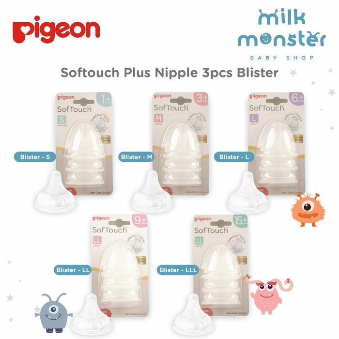 Pigeon Softouch Plus Nipple 3Pcs Blister
