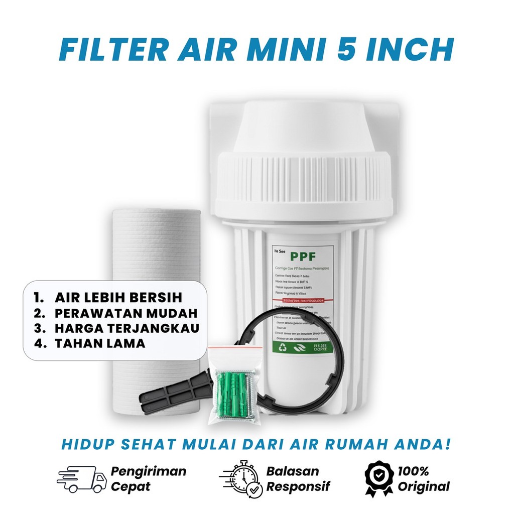 HOUSING FILTER AIR  5 INCH + FILTER PPF 5 MICRON
