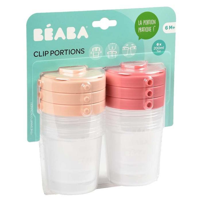 Beaba Clip Portion Set 6Pcs Pink / Blue