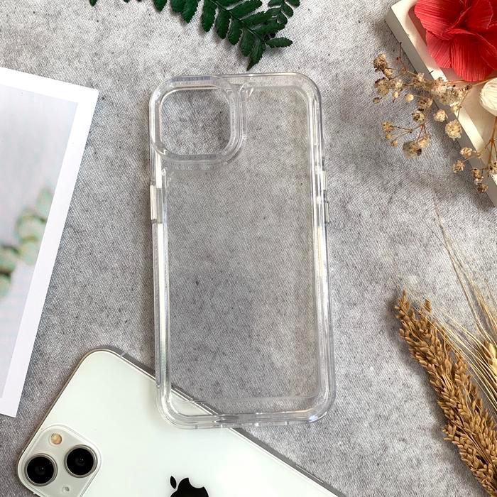 [Gen 2] Clear Case Silver Button Bahan Tebal - Acrylic
