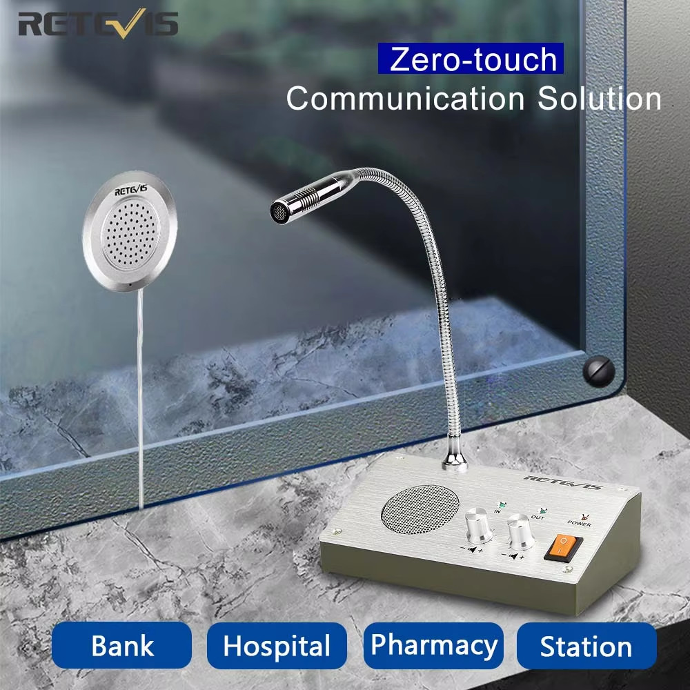 Retevis Rt-9908 Dual Way Window Intercom System Bank Counter Interphone Two Way Intercom Intercom