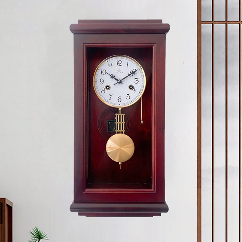 Vintage Digital Wall Clocks Time Reporting Wood Pendulum Table Clock Mechanical Automatic Movement