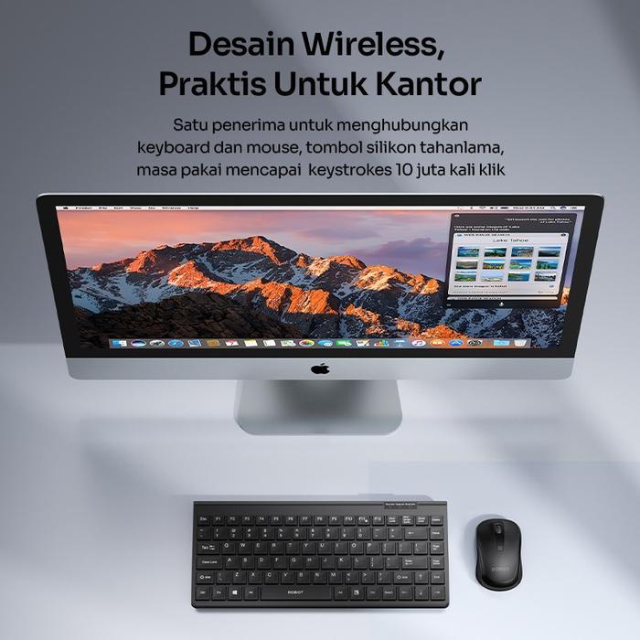 Robot Km3500 Portable Mini Wireless Set Combo Keyboard And Mouse Terjamin