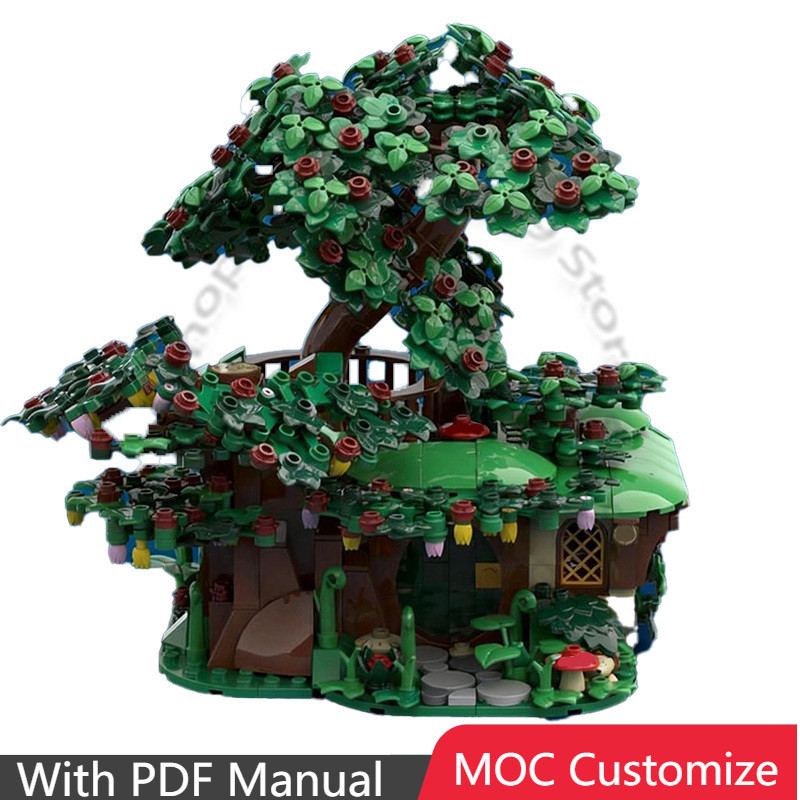 833 PCS Construction Enchanted forest tiny house MOC Customize Modular Building Block Creative