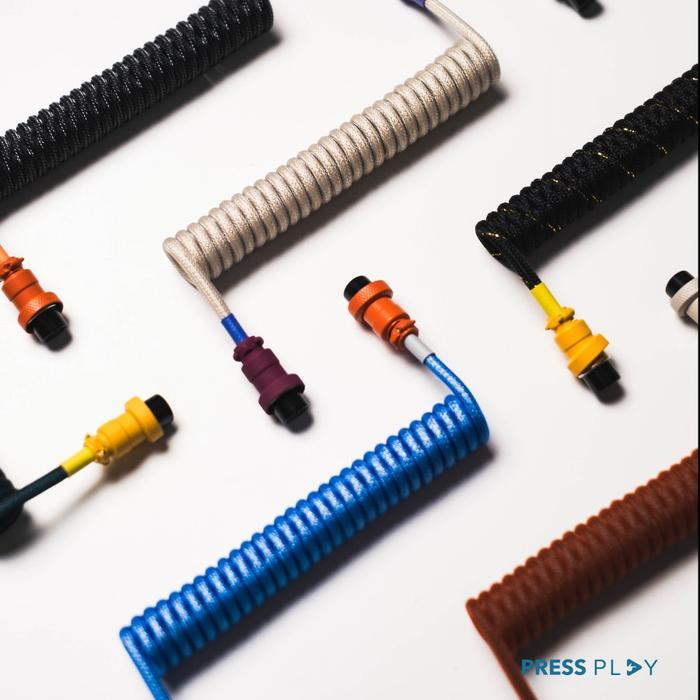 Type C Coiled Cable Mechanical Keyboard Aviator by Press Play