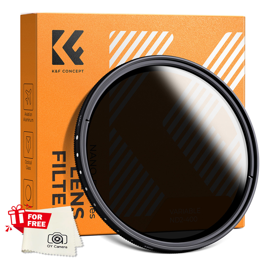 K&F Concept Variable ND Filter Variable 9 Stops ND2-400 Filter 67mm Neutral Density Filter ND2 ND400