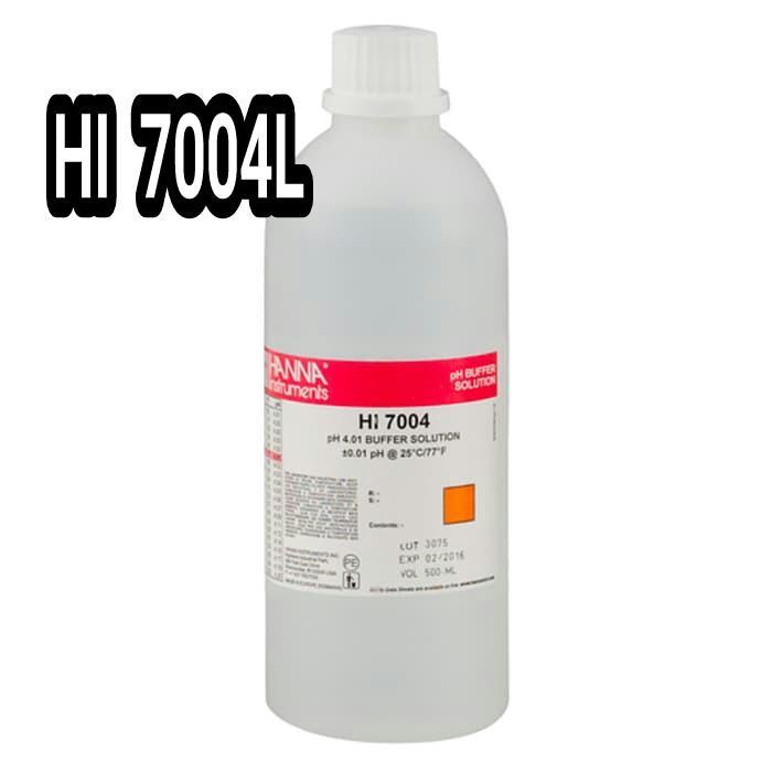 JTTOP" HANNA INSTRUMENTS HI-7004L PH 4.01 BUFFER SOLUTION, 500 ML BOTTLE