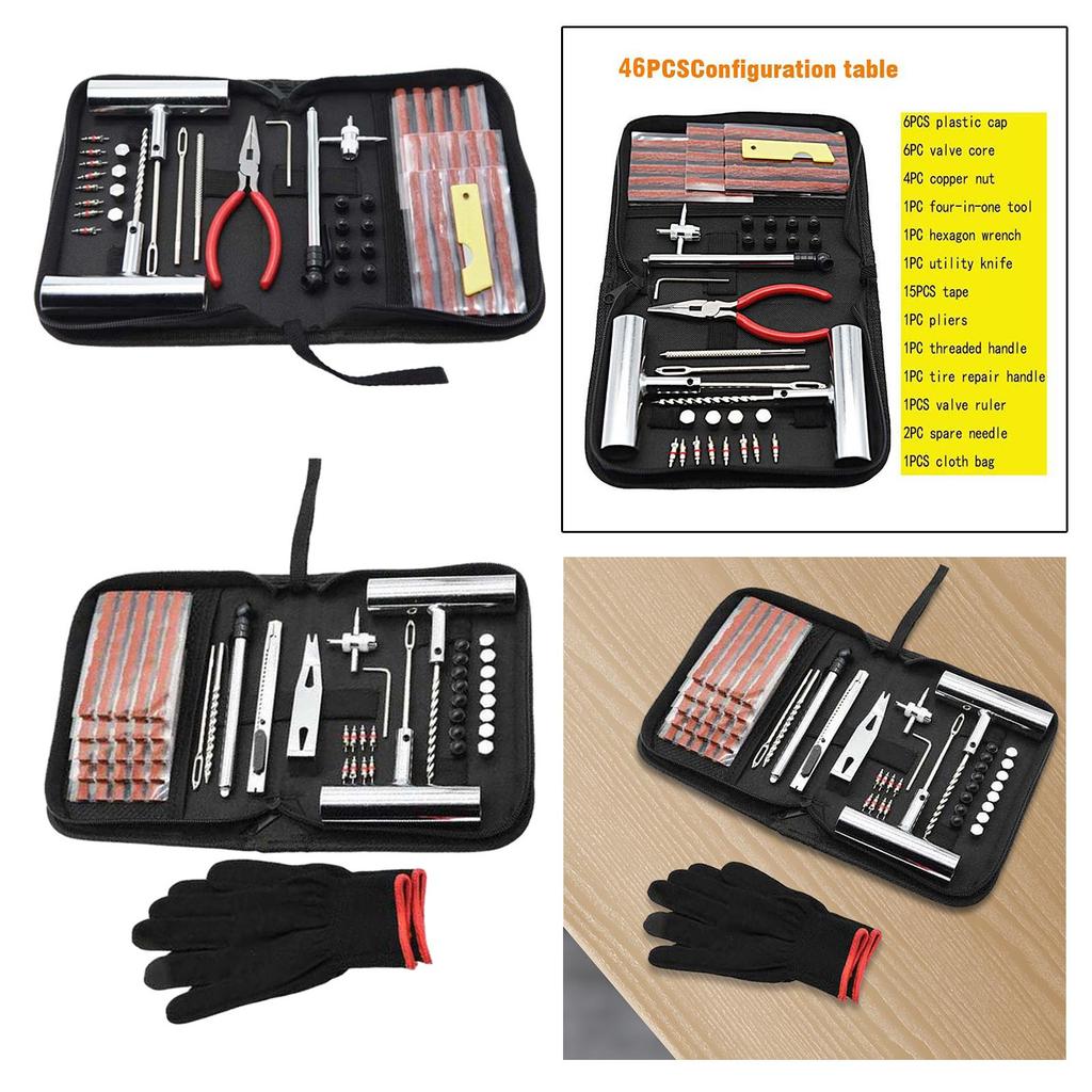 Terbaru Flat Tire Puncture Patch Tool Set Tire Patch Kit for ATV Trucks Tractor