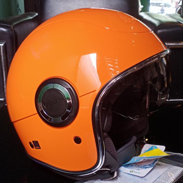 helm vespa orange original