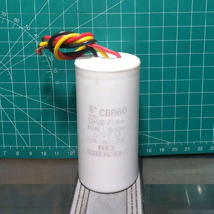 Kapasitor / Capasitor Double (12+100uf - 450vac)