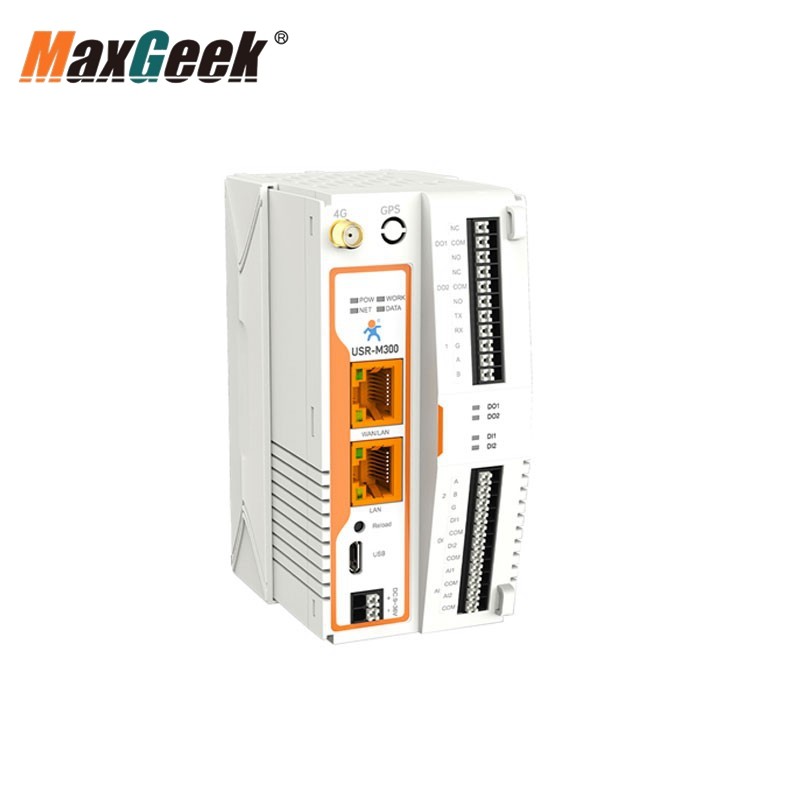 New Maxgeek USR-M300 (4G) IoT Controller High Performance Edge IoT Gateway Industrial-grade Edge Computing IoT Device