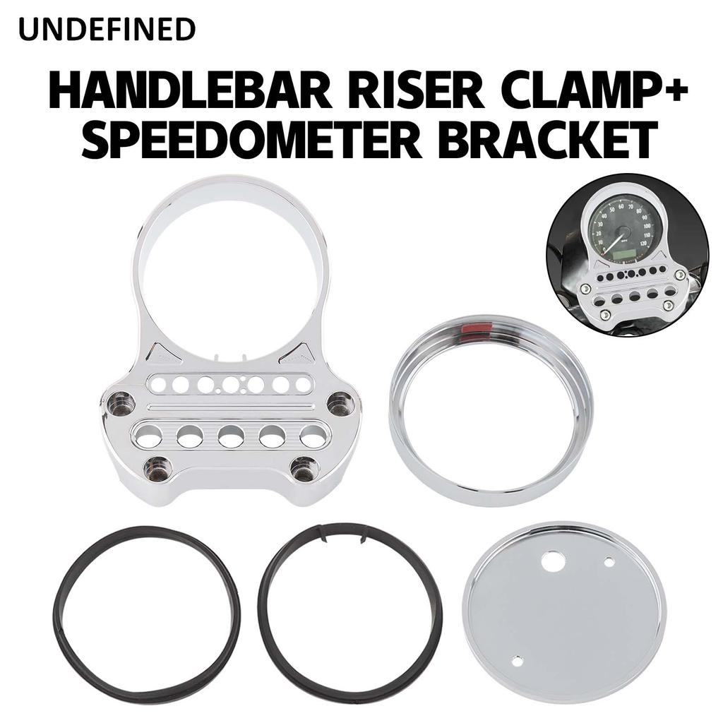 Motorcycle Speedometer Relocation Cover Kit Adjustment Odometer Mounting Bracket for Harley