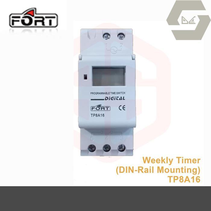 Weekly Digital Timer (Din-Rail Mounting) Ac Fort Tp8A16
