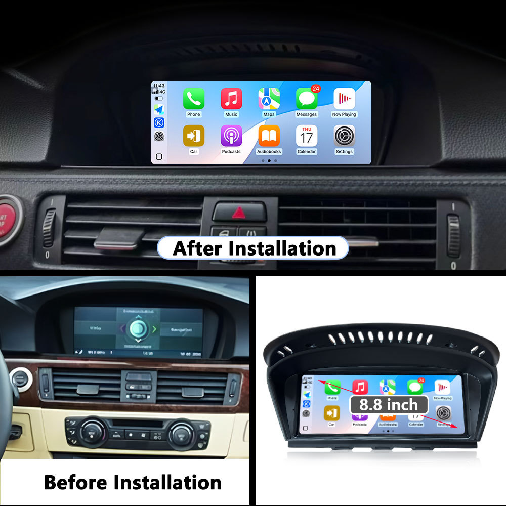 Android For  5 3 Series E60 E61 E62 E63 E90 E91 E92 E93 CIC CCC System Wireless Carplay GPS BT