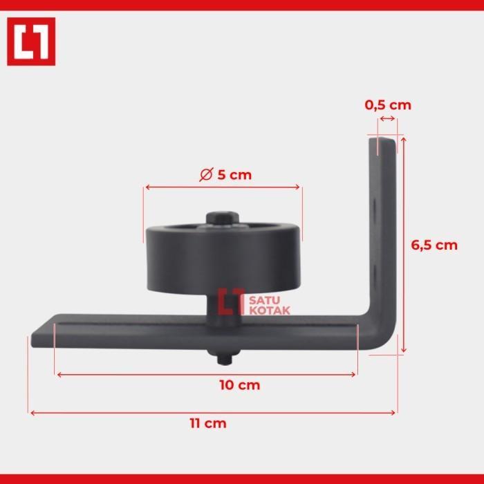 Weldom Sliding Roller Guide Support Barn Door Adjustable Pintu Geser