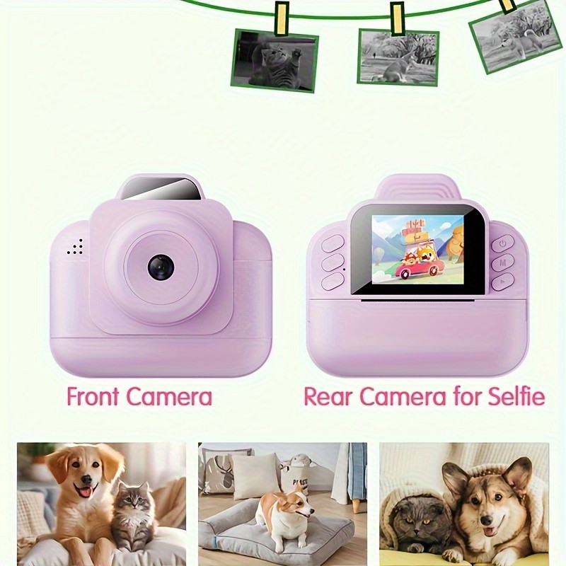 Instant printing digital camera, built-in self-service printing function, instant photo printer, USB