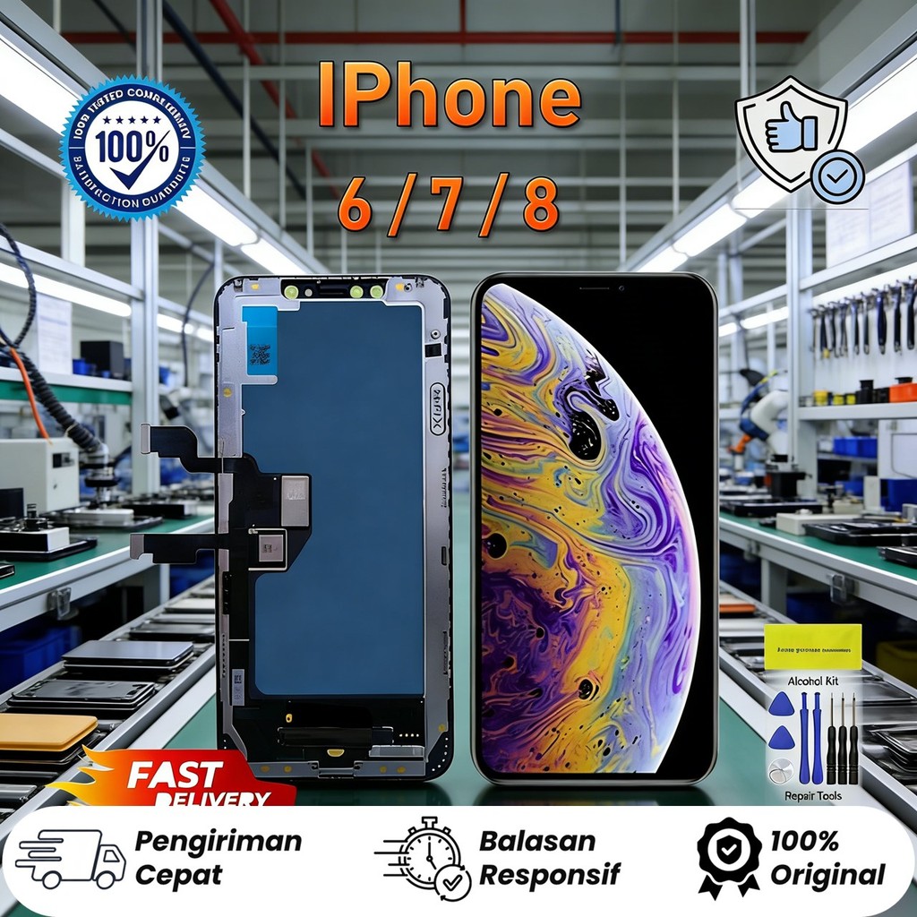 Layar LCD iPhone 6 / 7 / 8 Plus - 100% Original
