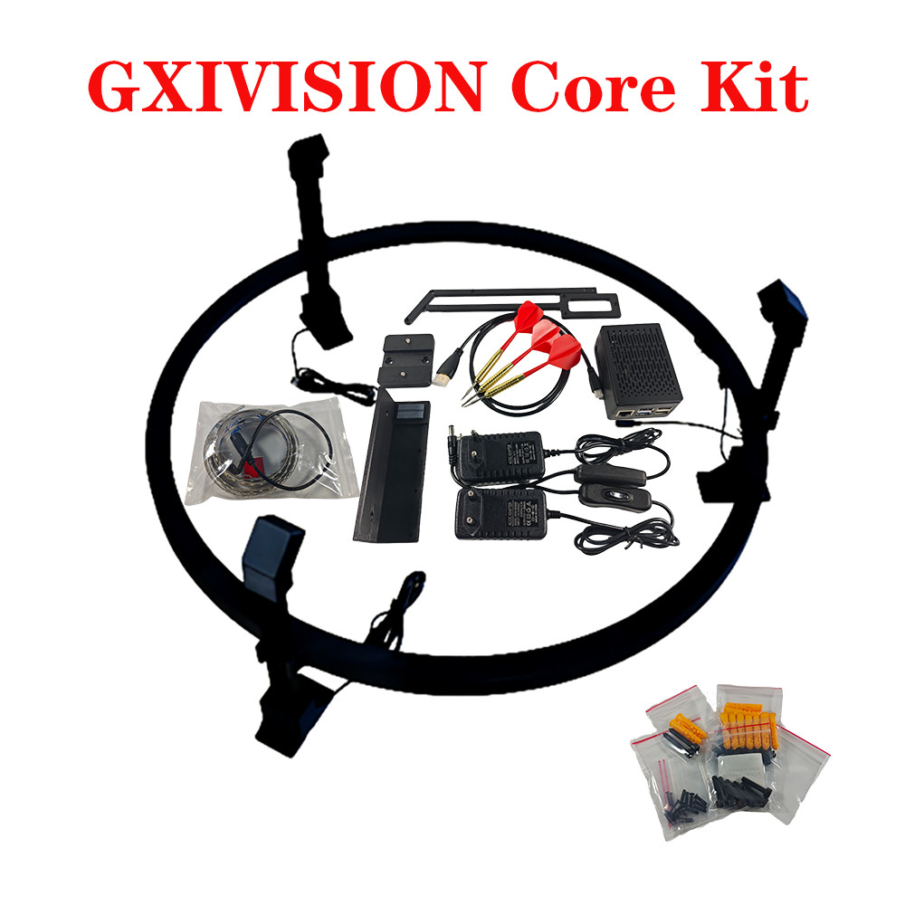 GXIVISION Core Kit Autodarts Compatible DIY Hardware Kit Include Microcomputer+3PCS Cameras+Dart LED