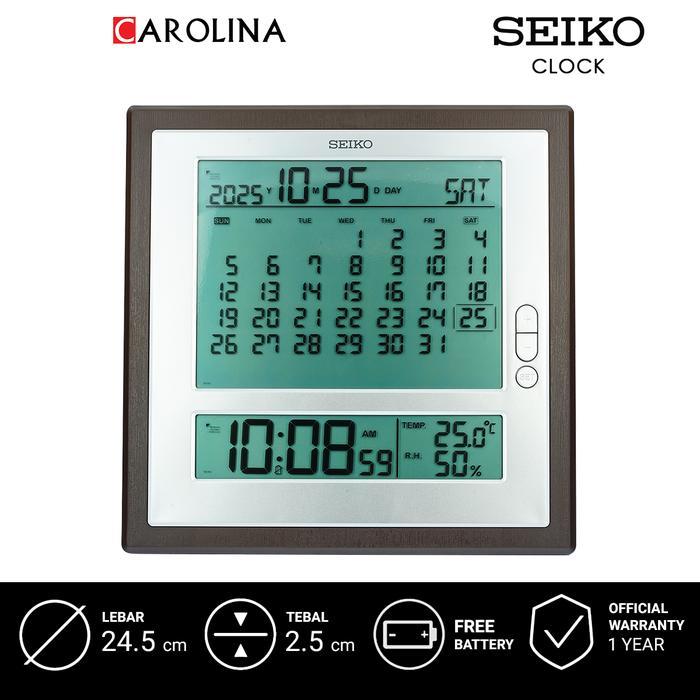 Jam Beker Seiko Digital Qhl100B Plastic Case Digital Dial Wall Clock