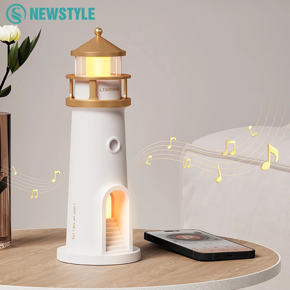 Moon Projection Lighthouse Night Lights Motion Sensor Dimmable Timing Ambient Night Lamp Bluetooth