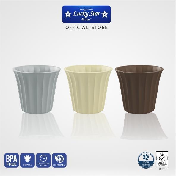 POT BUNGA PLASTIK / POT BUNGA BULAT VIOLETA 30 KODE 5776