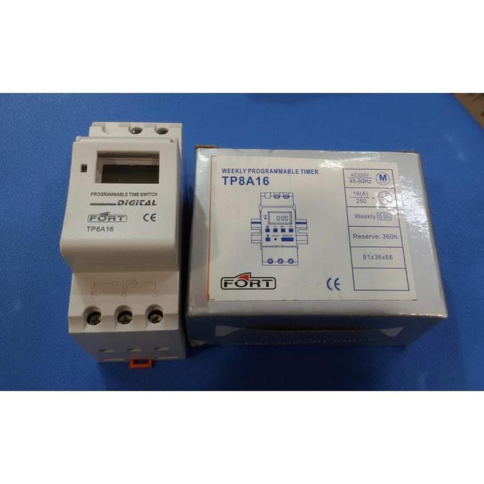 Weekly Digital Timer (Din Rail Mounting) TP8A16 1min-168 hours