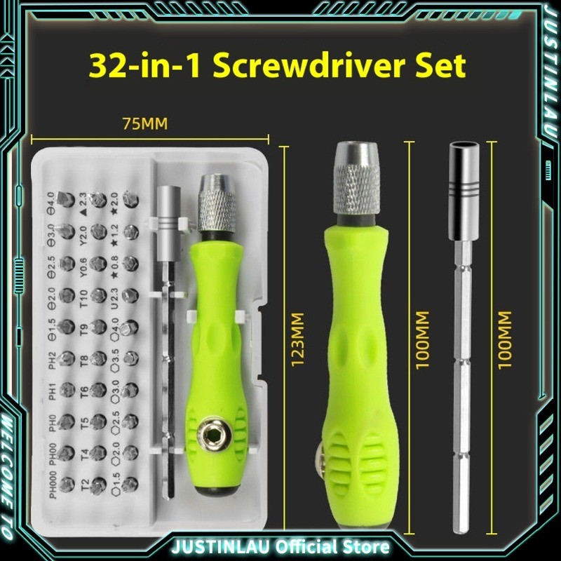 Multi Functional 32 Piece Magnetic Precision Screrr Head Tool Set Suitable For Installation And