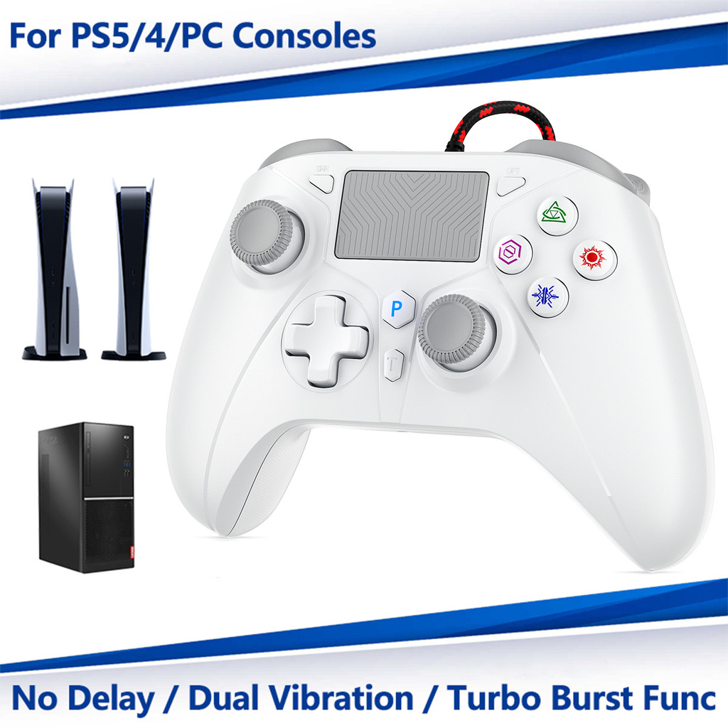 Wired Controller for PS5/4/PC Gamepad Game Remote Control Hall Effect Joystick Turbo Programmable