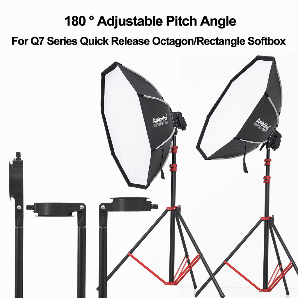 Ambitful Q7FB Bowens Mount Softbox Adapter Flash Bracket For Flashlight Round/Square Head