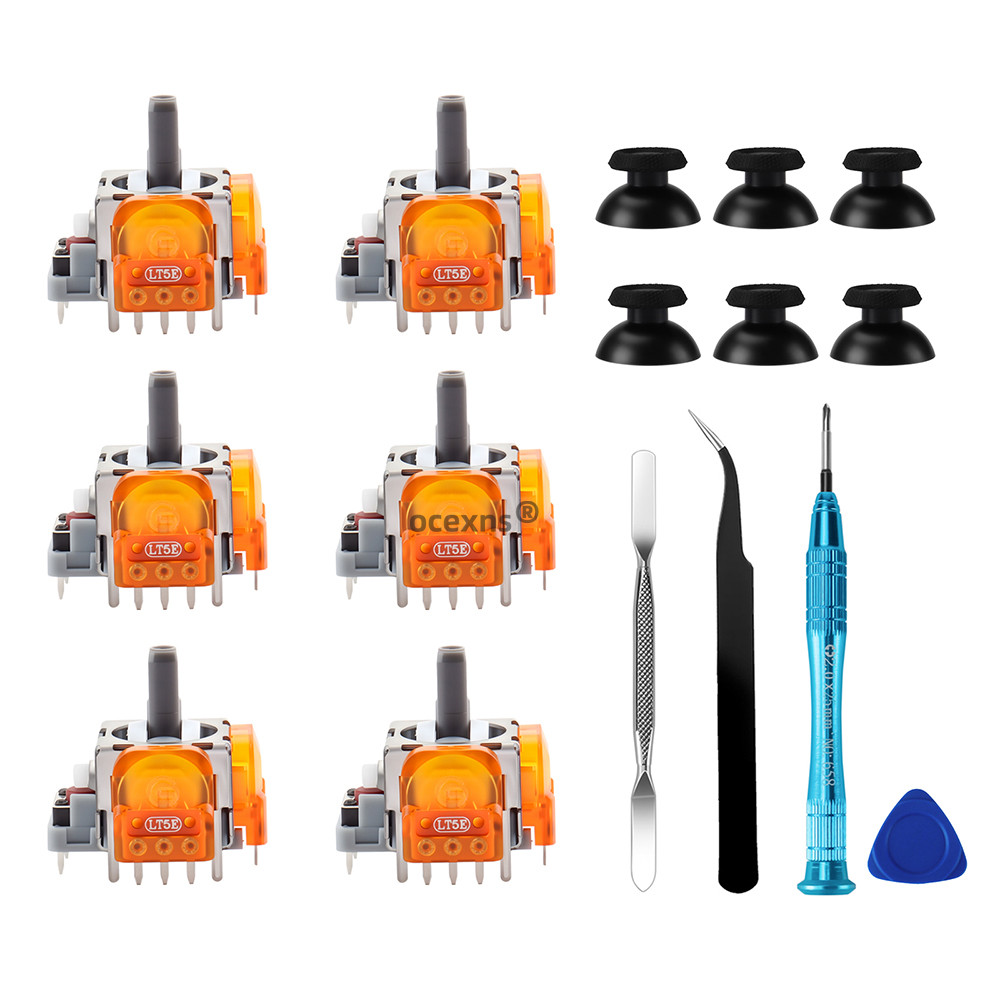 6 Pack Tmr Effect Joystick Replacement For 5 Dualsense Controller 3D Analog Stick Thumbstick