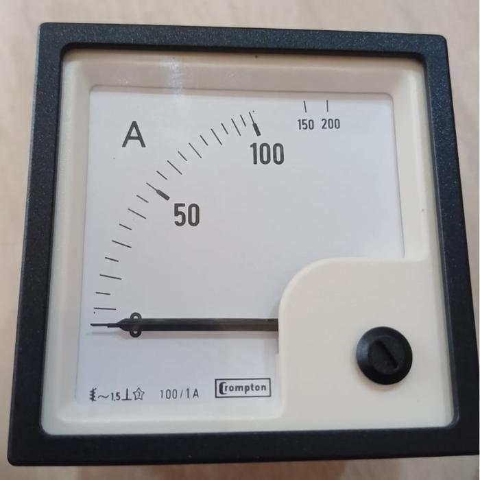 Analog Ampere Meter Per 1A Dimensi 72X72 Crompton