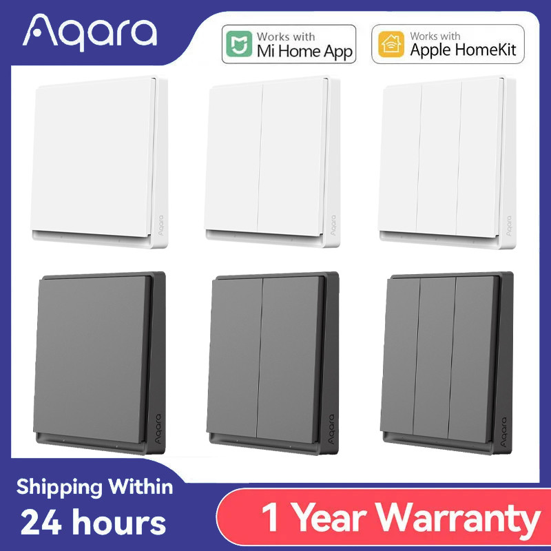 Aqara Smart E1 Wall Switch ZigBee 3.0 Wireless Smart Home Light Button No With Neutral Fire Wire For