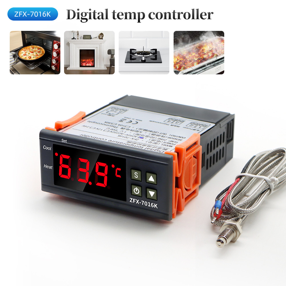 ZFX-7016K Microcomputer Temperature Controller LCD Digital Thermostat Thermoregulator Incubator